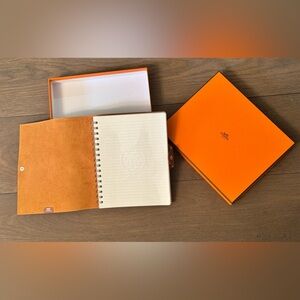 Hermes Notebook & Tan Leather Cover